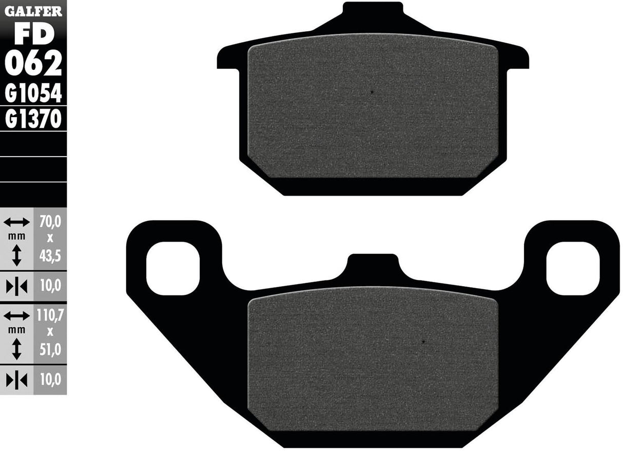 Galfer brake pads fd062 brake pad fd062 g1054 organic
