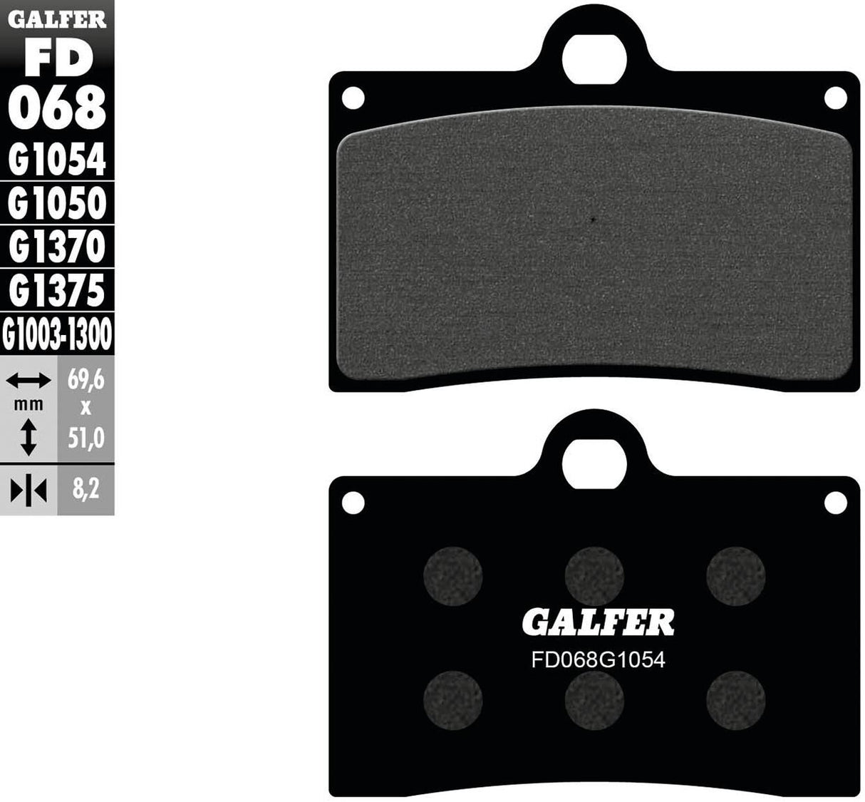 Galfer brake pads fd068 brake pad fd068 g1054 organic