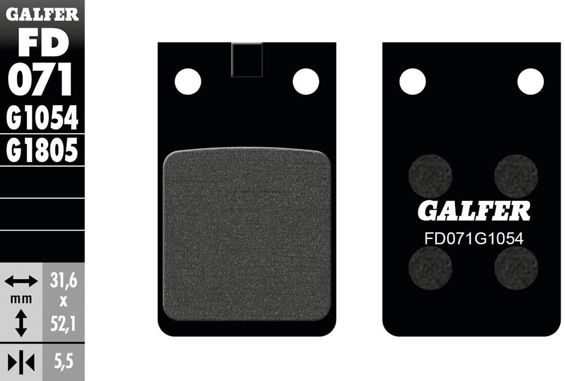 Galfer brake pads fd071 brake pad fd071 g1054 organic