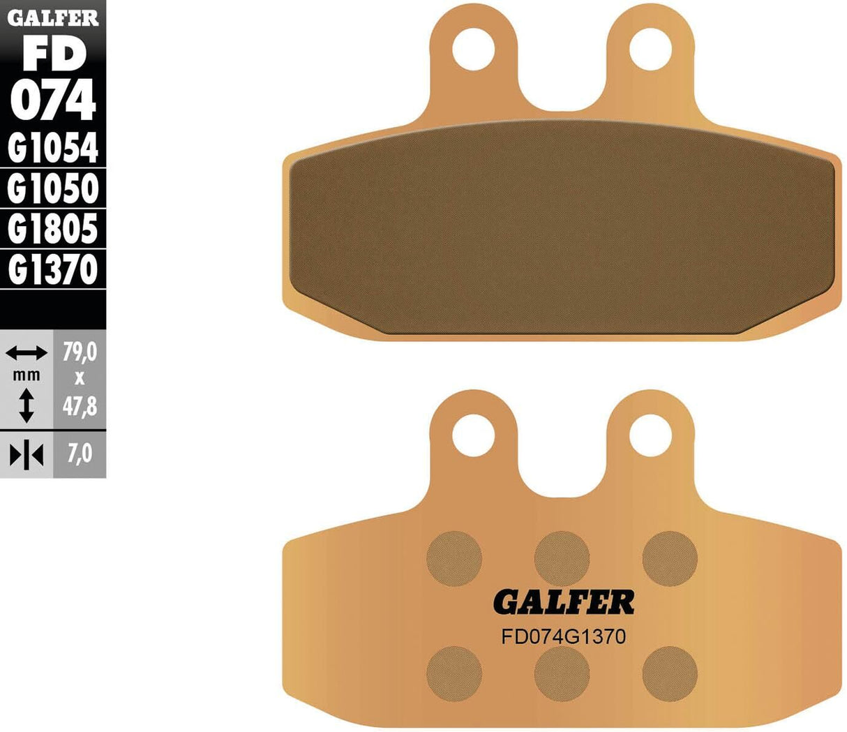 Galfer remblokken fd074 brake pad fd074 g1370 sintered metal