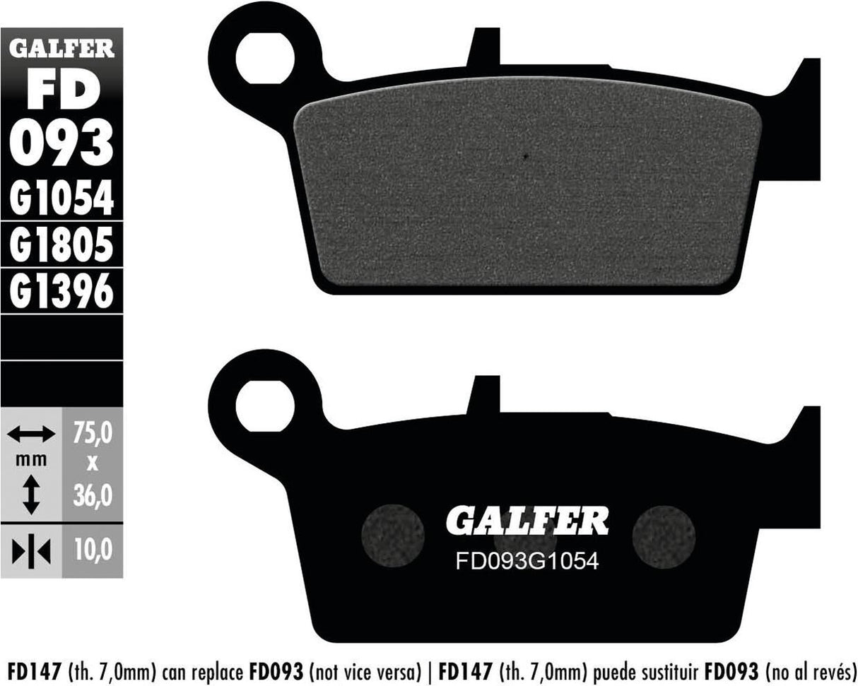 Galfer remblokken fd093 brake pad fd093 g1054 organic