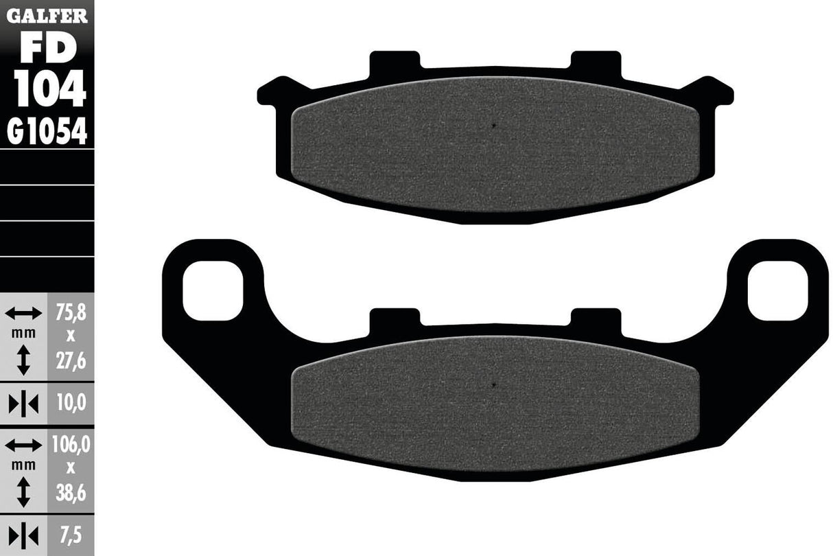 Galfer brake pads fd104 brake pad fd104 g1054 organic