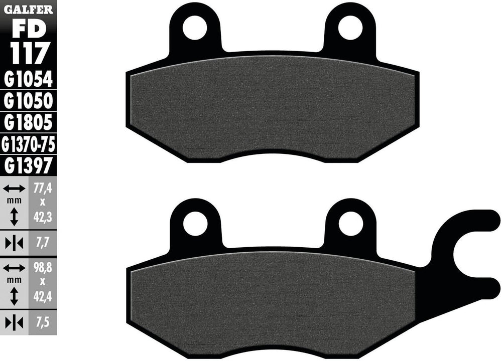 Galfer brake pads fd117 brake pad fd117 g1054 organic
