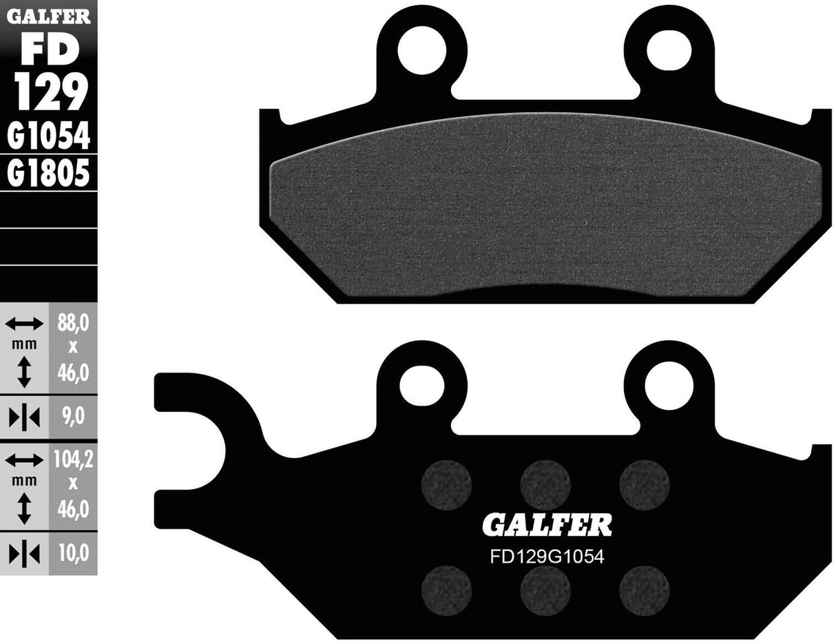 Galfer remblokken fd129 brake pad fd129 g1054 organic