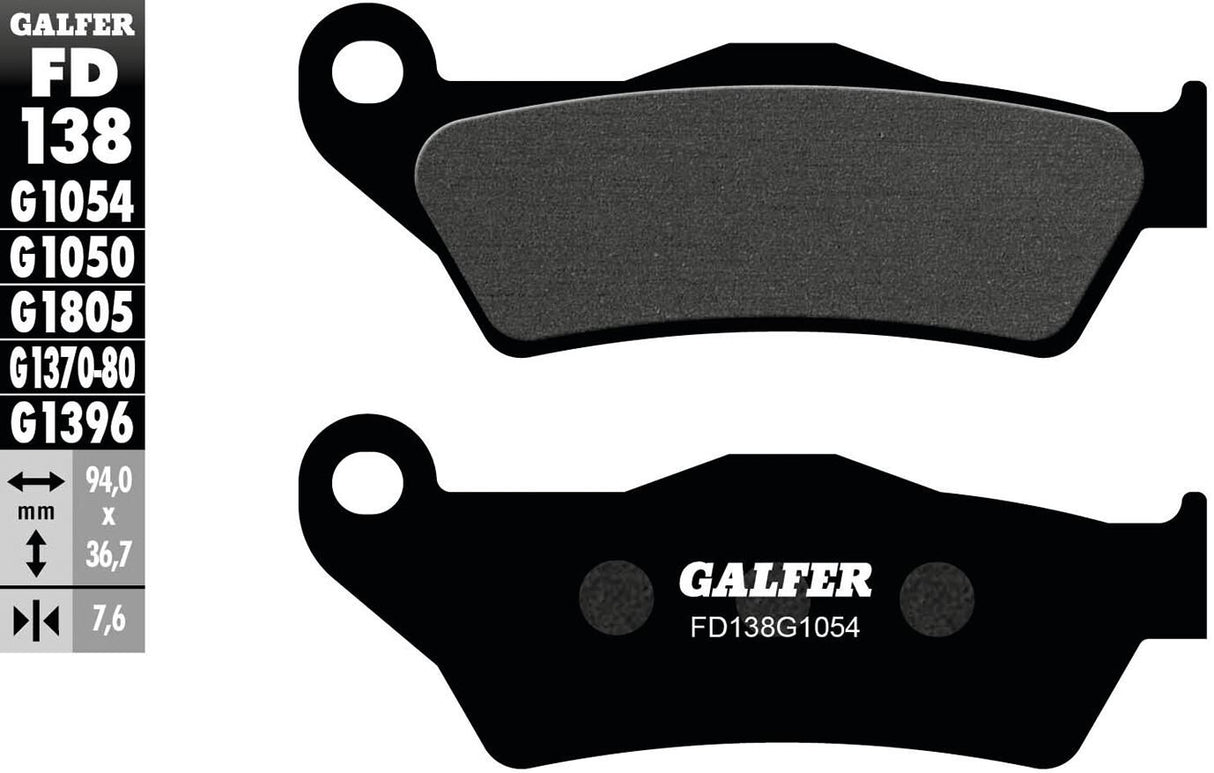 Galfer brake pads fd138 brake pad fd138 g1054 organic