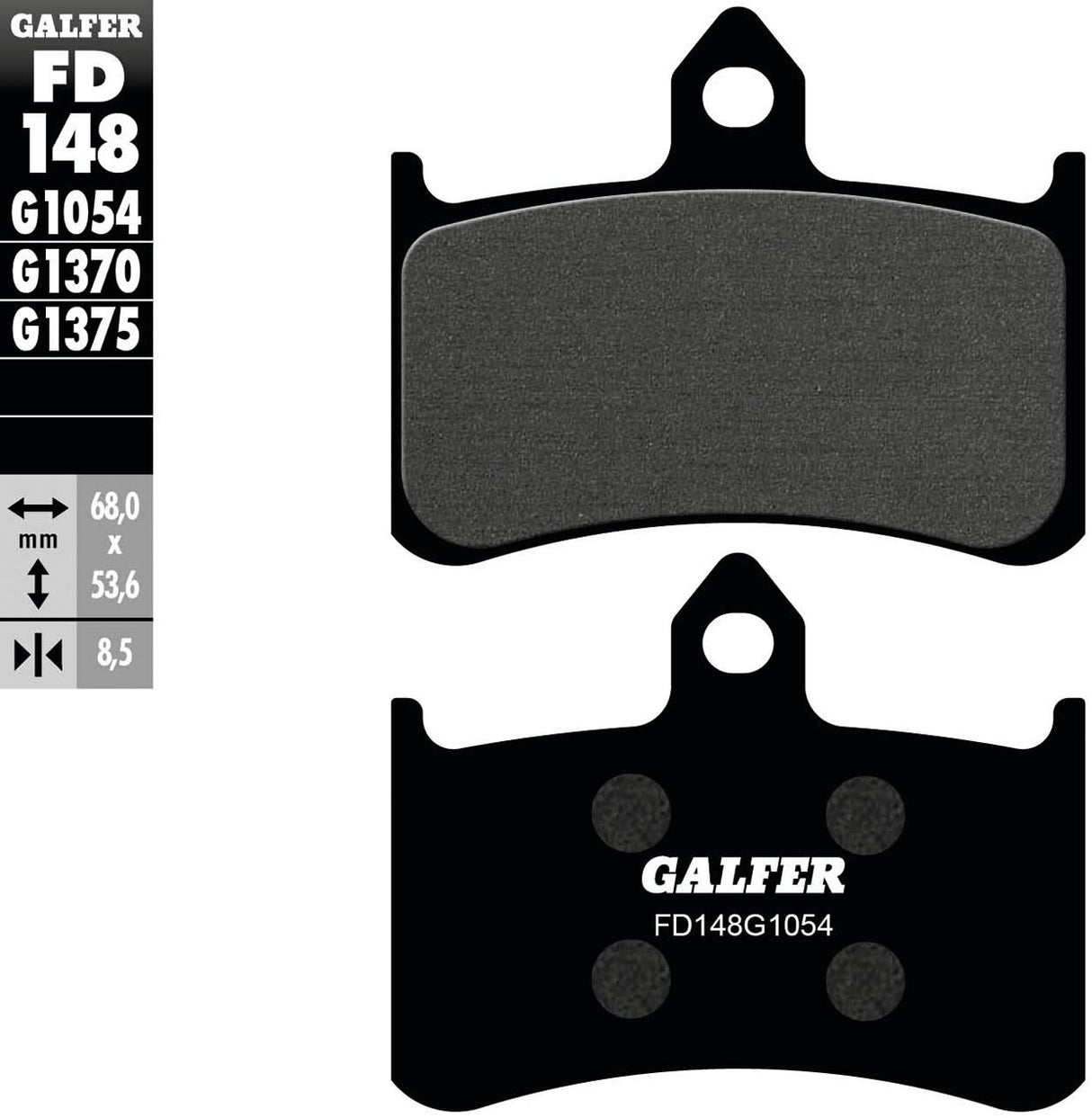 Galfer plaquettes de frein fd148 plaquette de frein fd148 g1054 organique