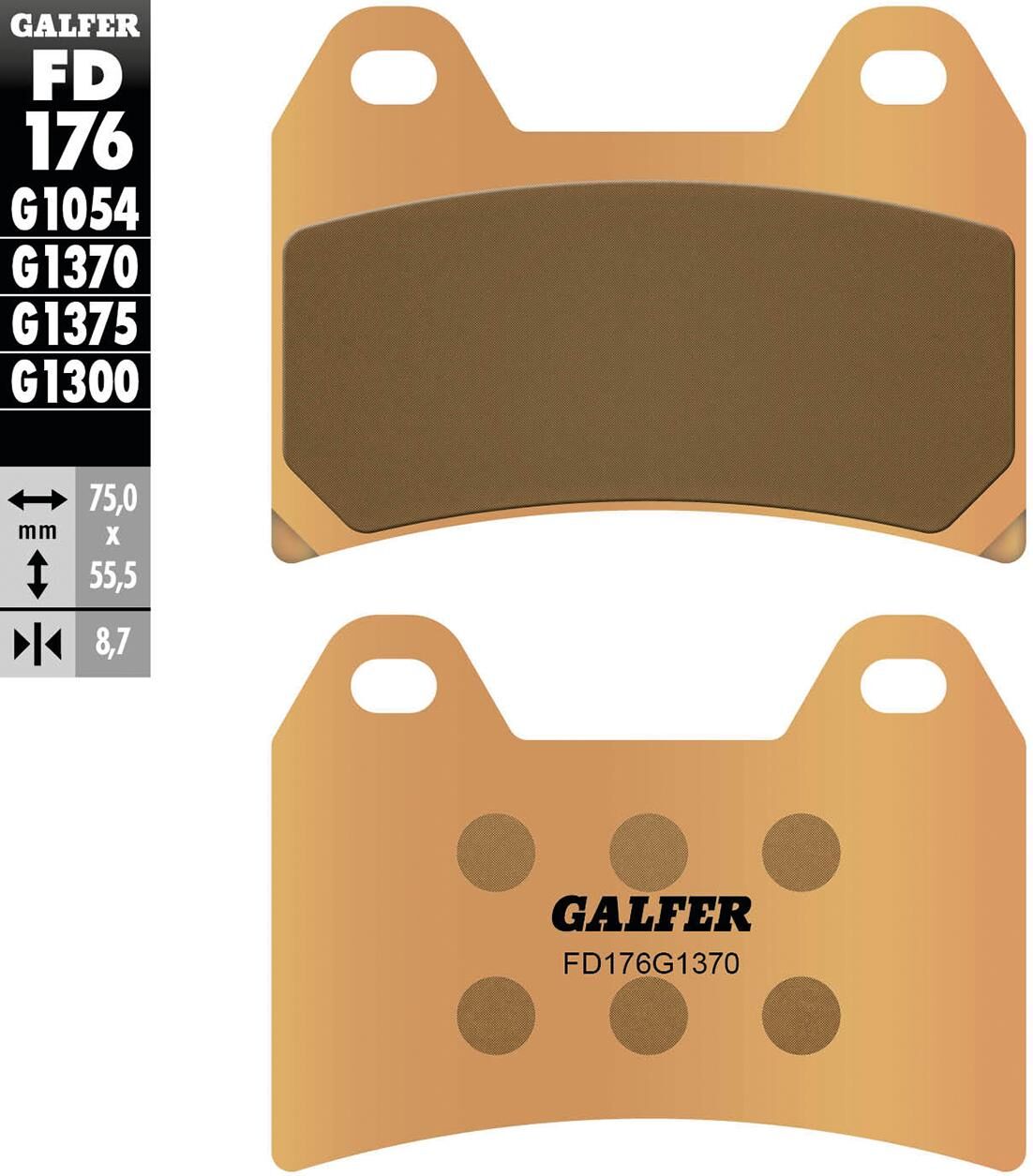 Galfer remblokken fd176 brake pad fd176 g1370 sintered metal str.