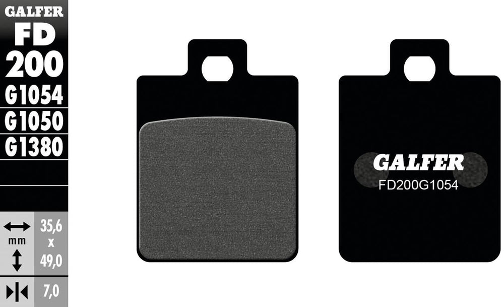 Galfer remblokken fd200 brake pad fd200 g1054 organic standard