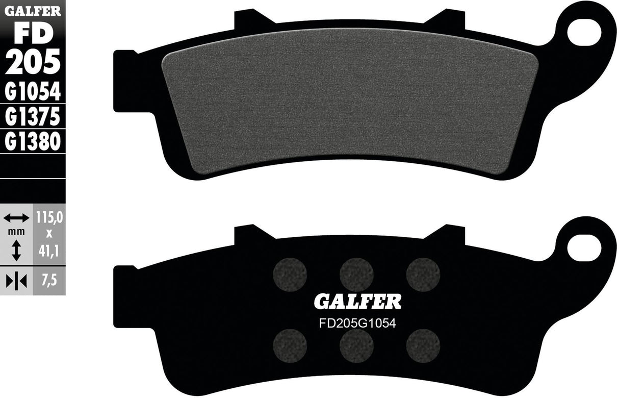 Galfer brake pads fd205 brake pad fd205 g1054 organic standard
