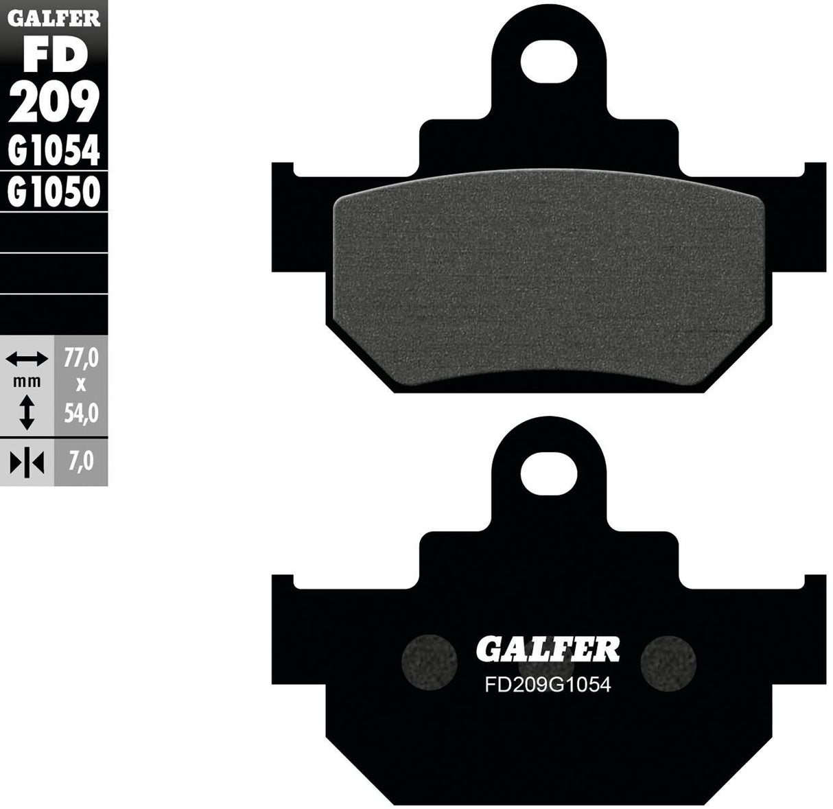 Galfer brake pads fd209 brake pad fd209 g1054 organic standard