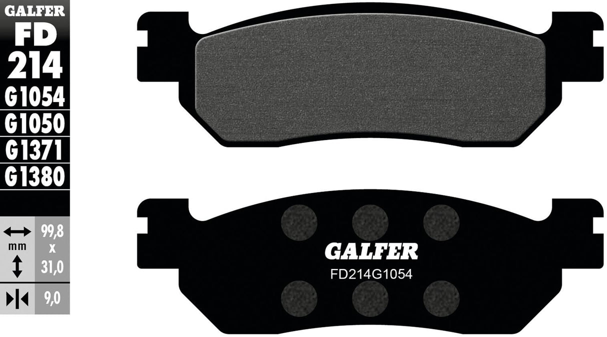 Galfer brake pads fd214 brake pad fd214 g1054 organic standard