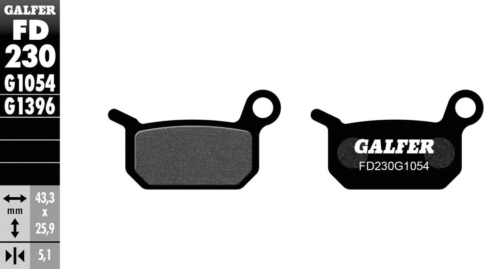 Galfer remblokken fd230 brake pad fd320 g1054 organic standard