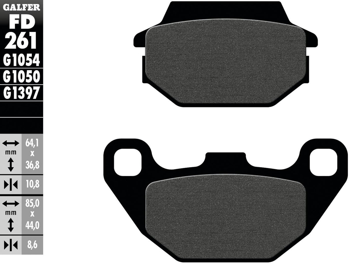 Galfer remblokken fd261 brake pad fd261 g1054 organic standard