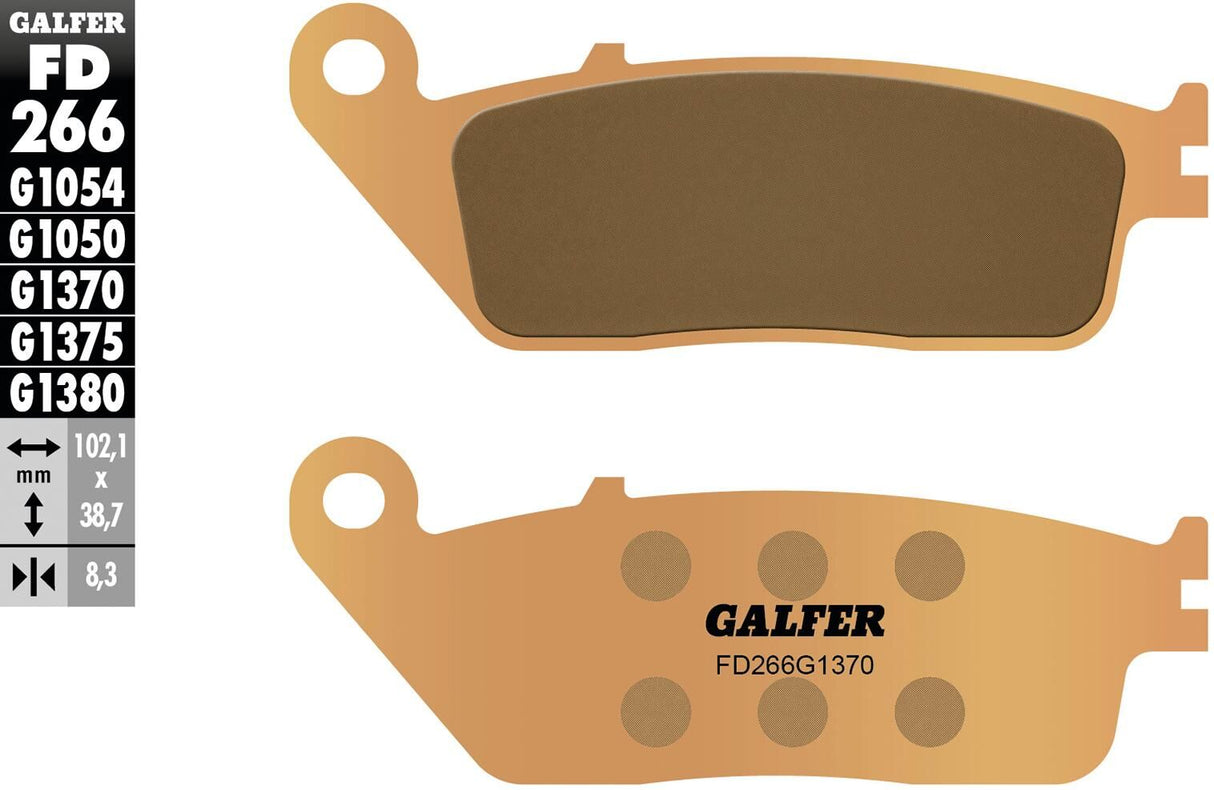 Galfer remblokken fd266 brake pad fd266 g1370 sint. metal street