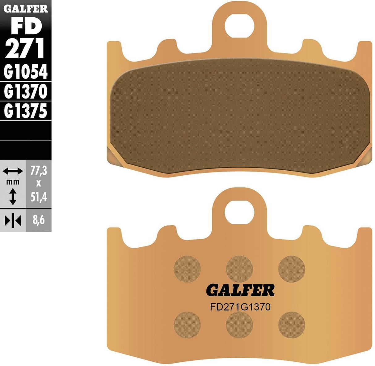 Galfer remblokken fd271 brake pad fd271 g1370 sint. metal street