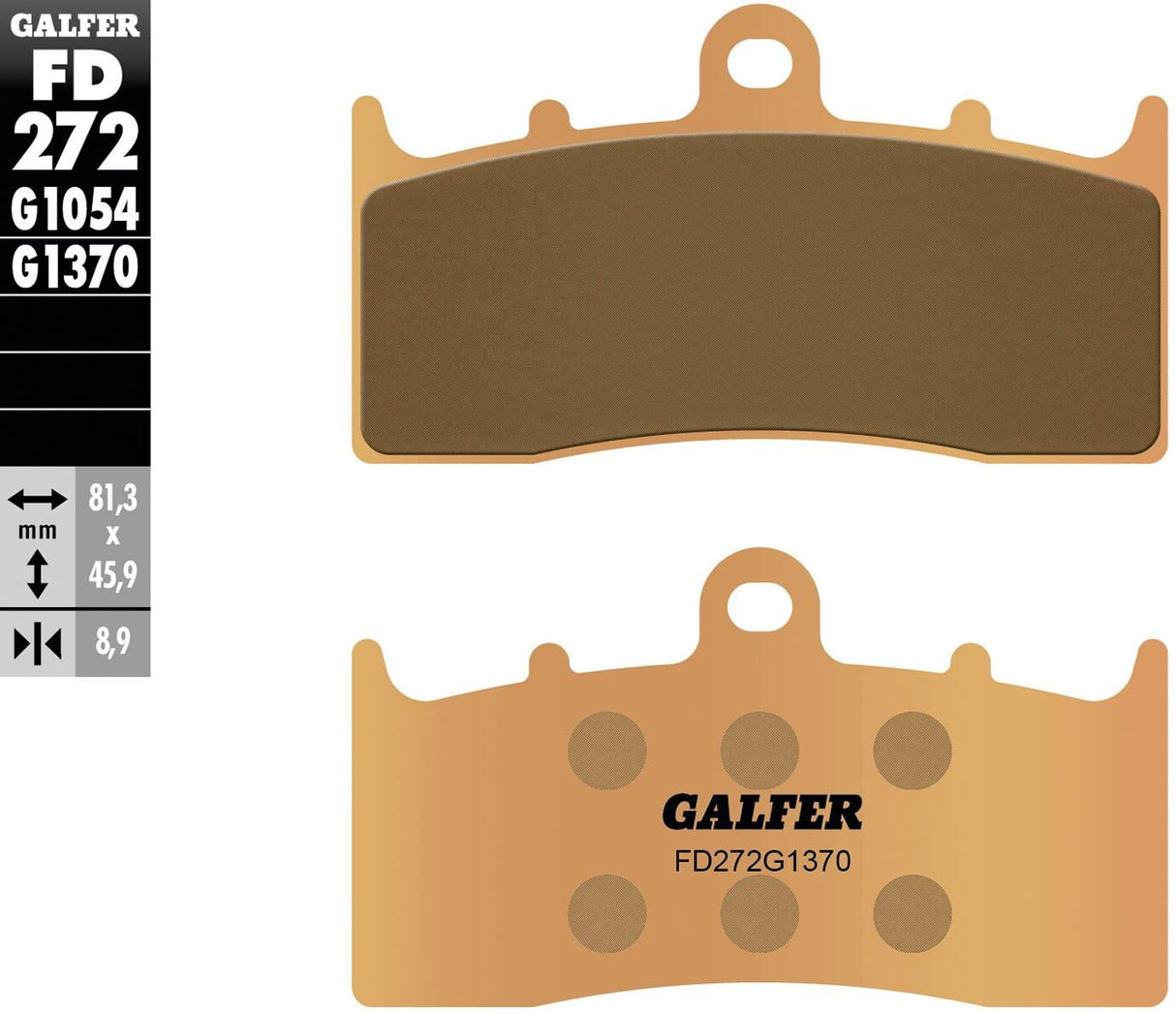 Galfer remblokken fd272 brake pad fd272 g1370 sint. metal street