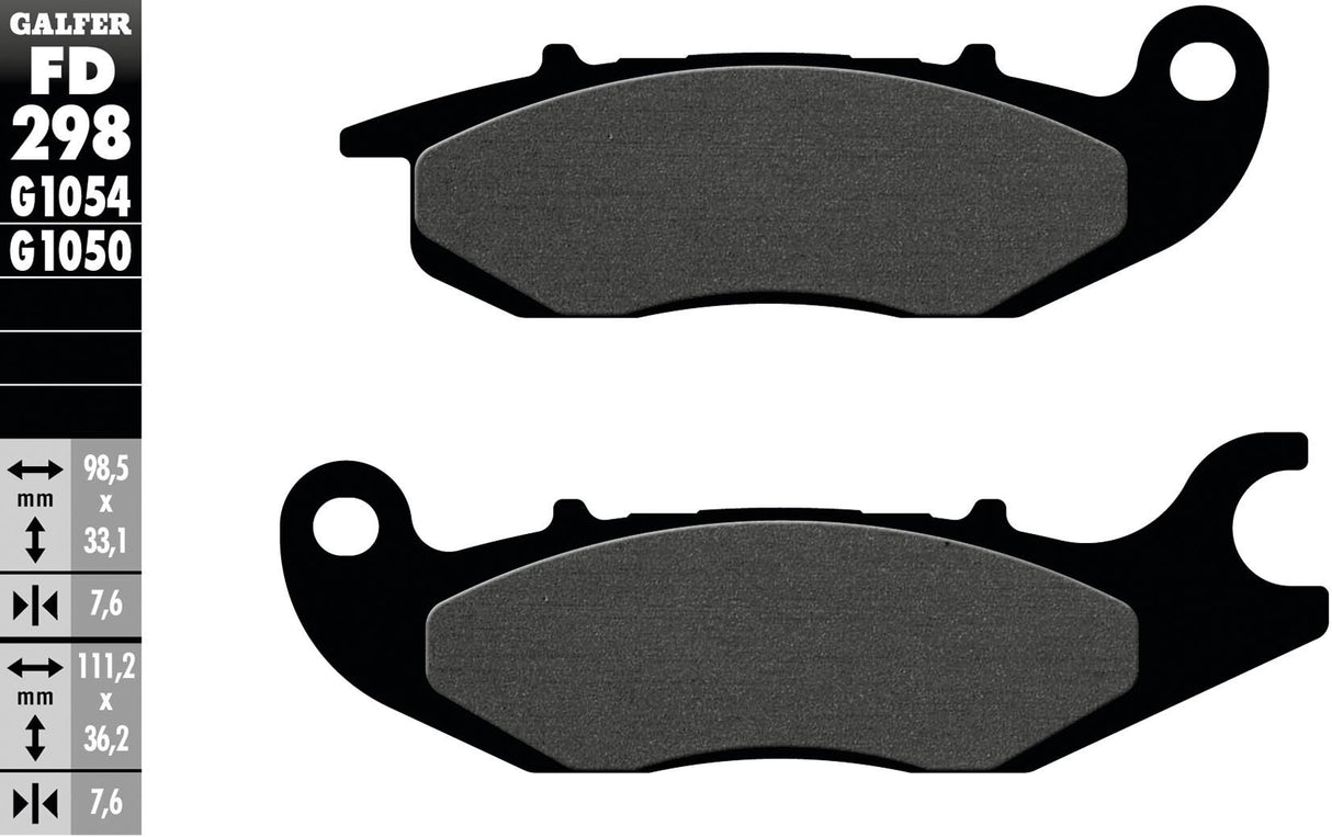 Galfer remblokken fd298 brake pad fd298 g1054 organic standard