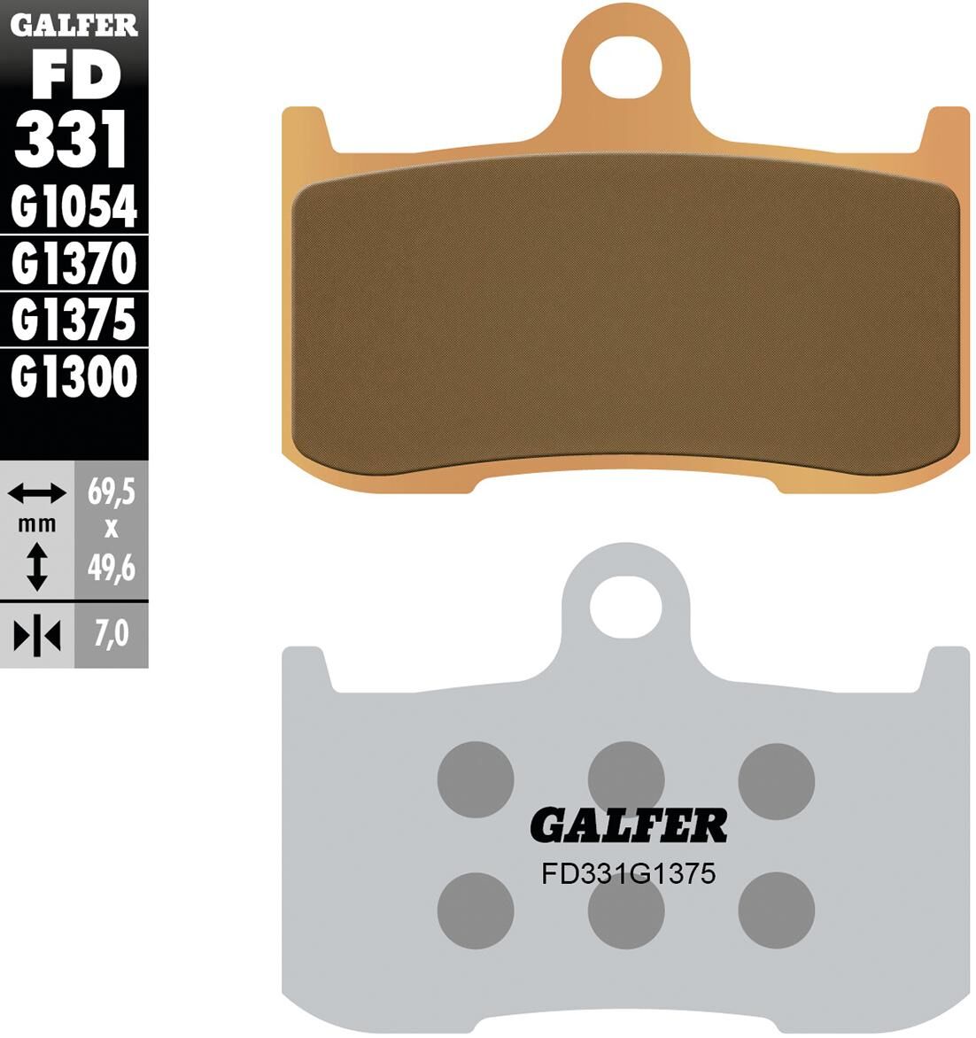 Galfer brake pads fd331 brake pad fd331 g1375 sint.metal str. sp.