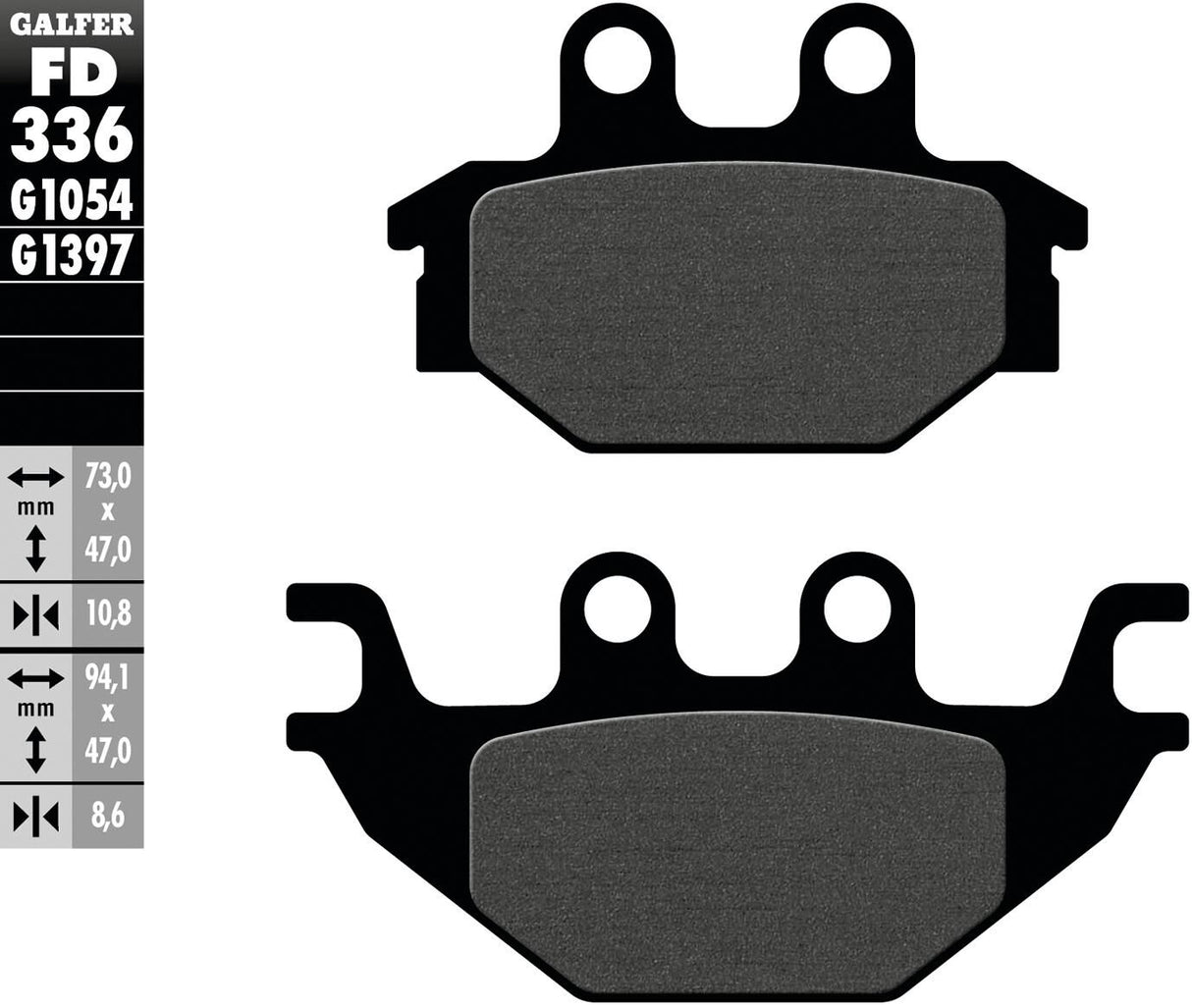 Galfer remblokken fd336 brake pad fd336 g1054 organic standard