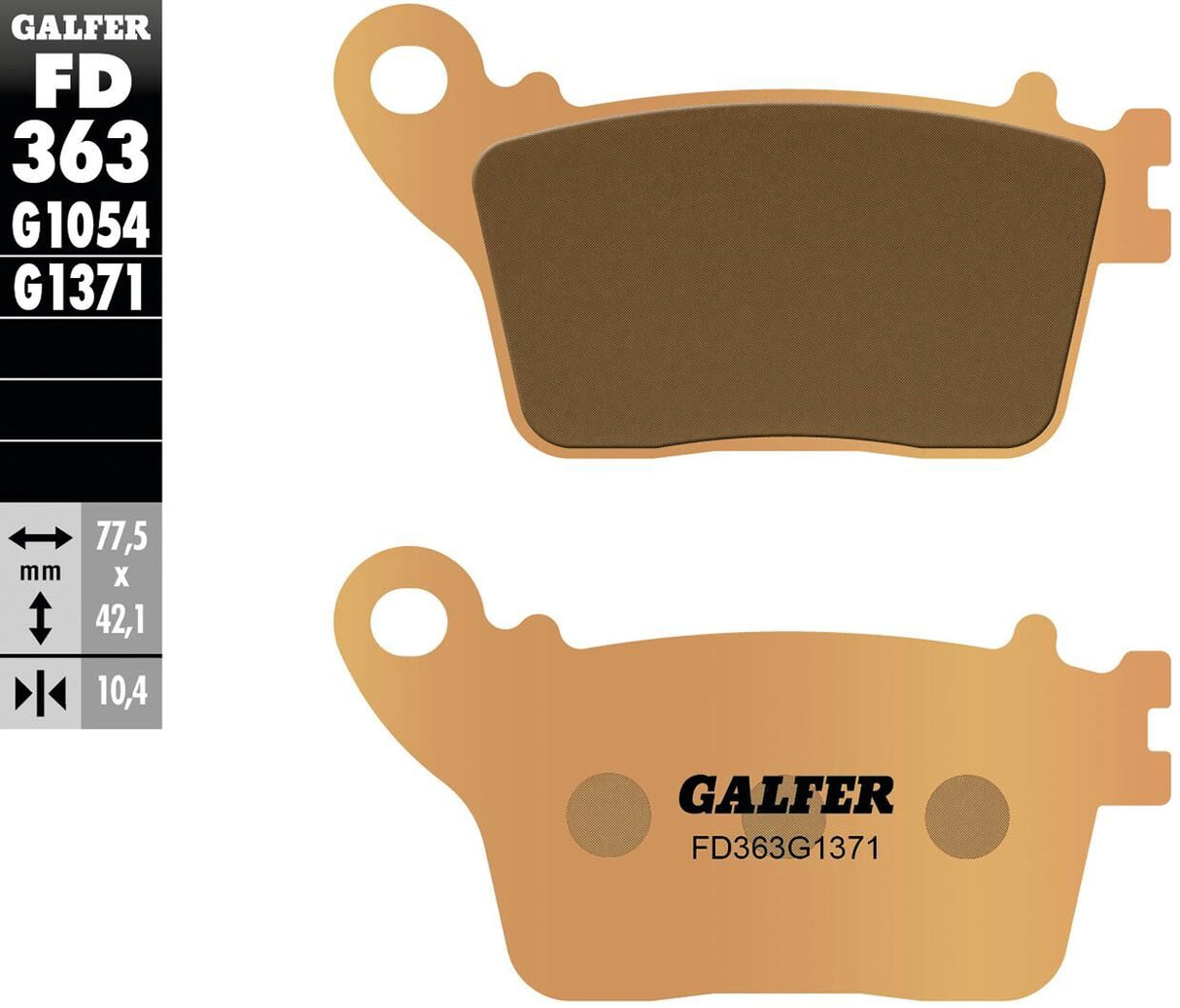 Galfer remblokken fd363 brake pad fd363 g1371 sint.metal street