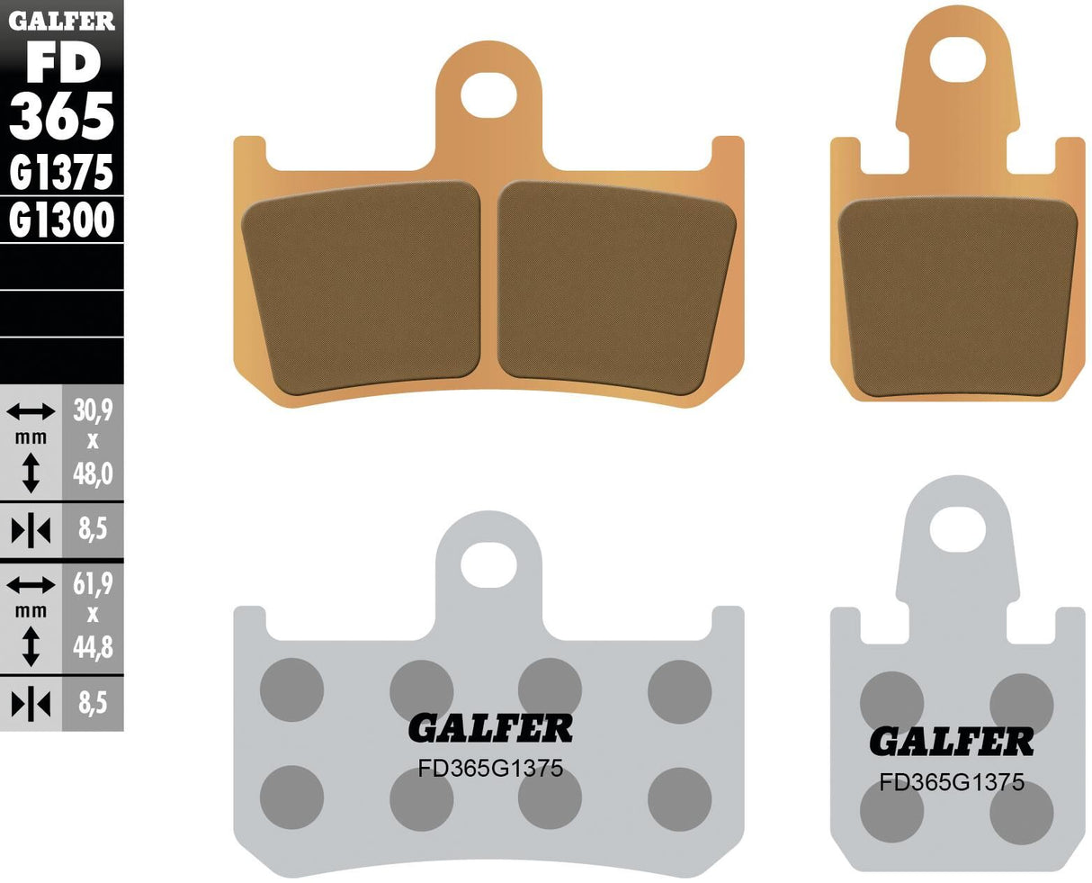 Galfer remblokken fd365 brake pad fd365 g1375 sint.met.str. sp.