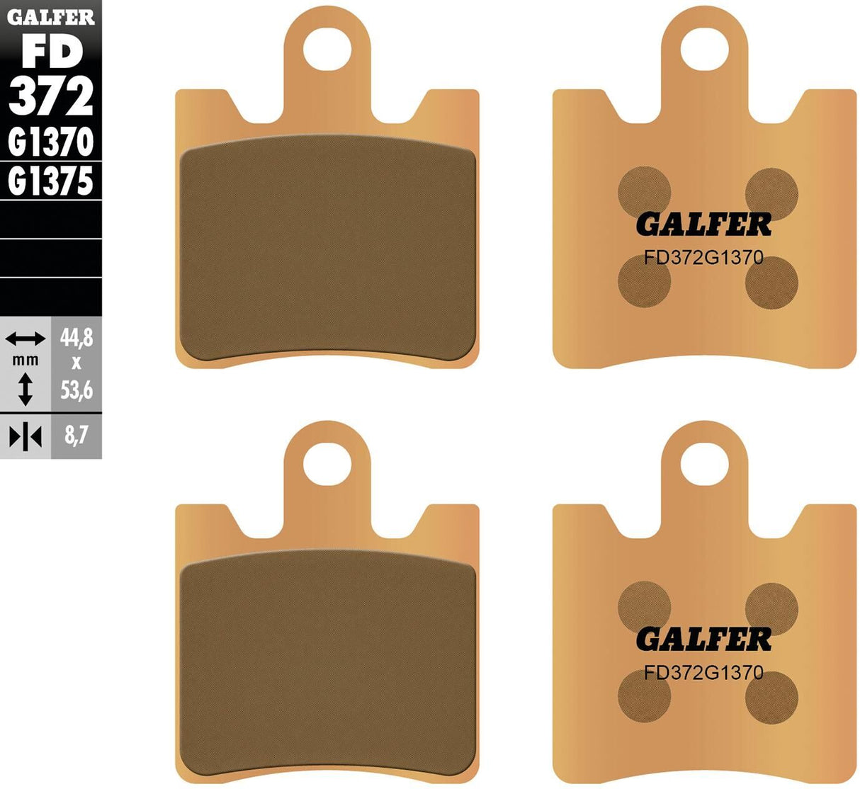 Galfer remblokken fd372 brake pad fd372 g1370 sint.metal street