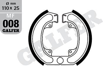 Galfer brake shoes mf008 brake shoe mf008 g2165 organic