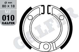 Galfer brake shoes mf010 brake shoe mf010 g2165 organic