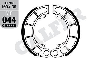 Galfer brake shoes mf044 brake shoe mf044 g2165 organic