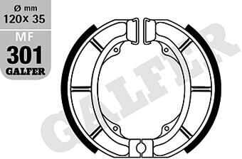 Galfer brake shoes mf301 brake shoe mf301 g2165 organic