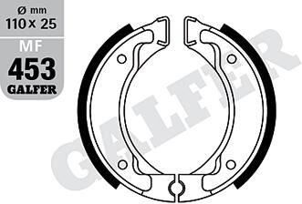 Galfer brake shoes mf453 brake shoe mf453 g2165 organic