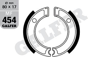 Szczęki hamulcowe Galfer MF454 Szczęki hamulcowe MF454 G2165 organiczne