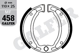 Galfer brake shoes mf458 brake shoe mf458 g2165 organic