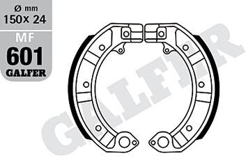 Galfer brake shoe mf601 brake shoe mf601 g2165 organic