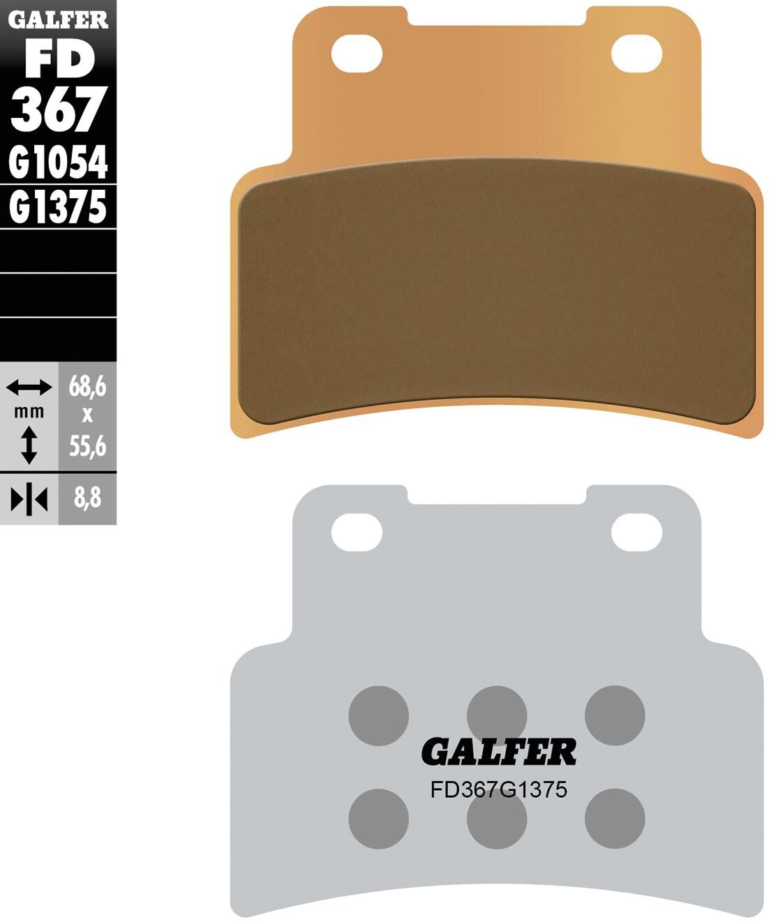 Galfer remblokken fd367 brake pad fd367 g1375 sint.metal str,sp.