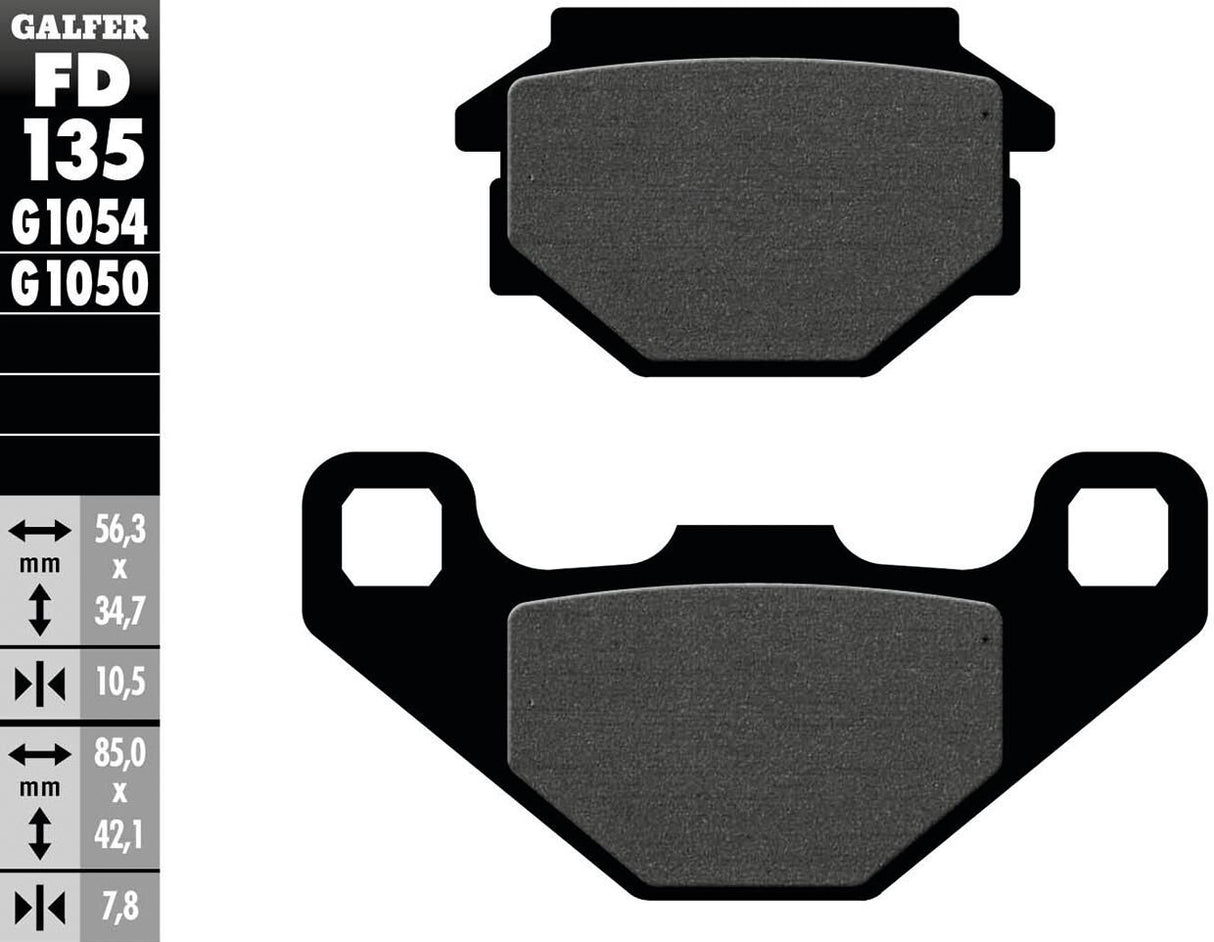 Galfer remblokken fd135 brake pad fd135 g1050 organic