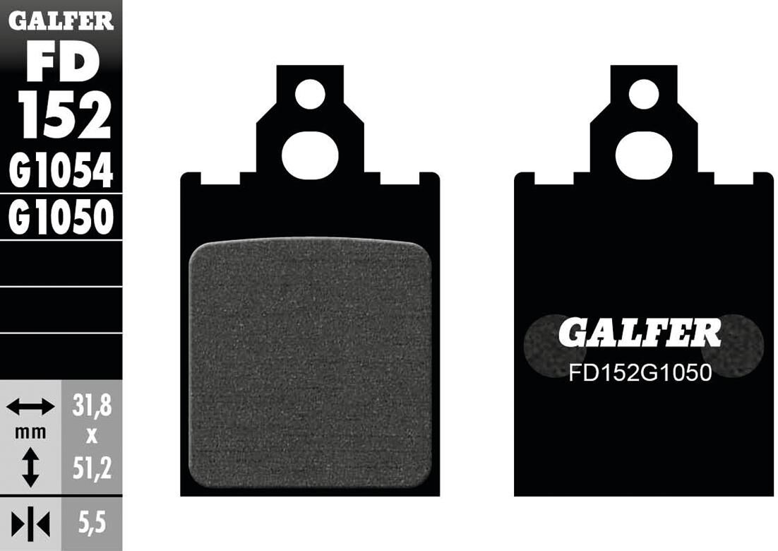 Galfer brake pads fd152 brake pad fd152 g1050 organic