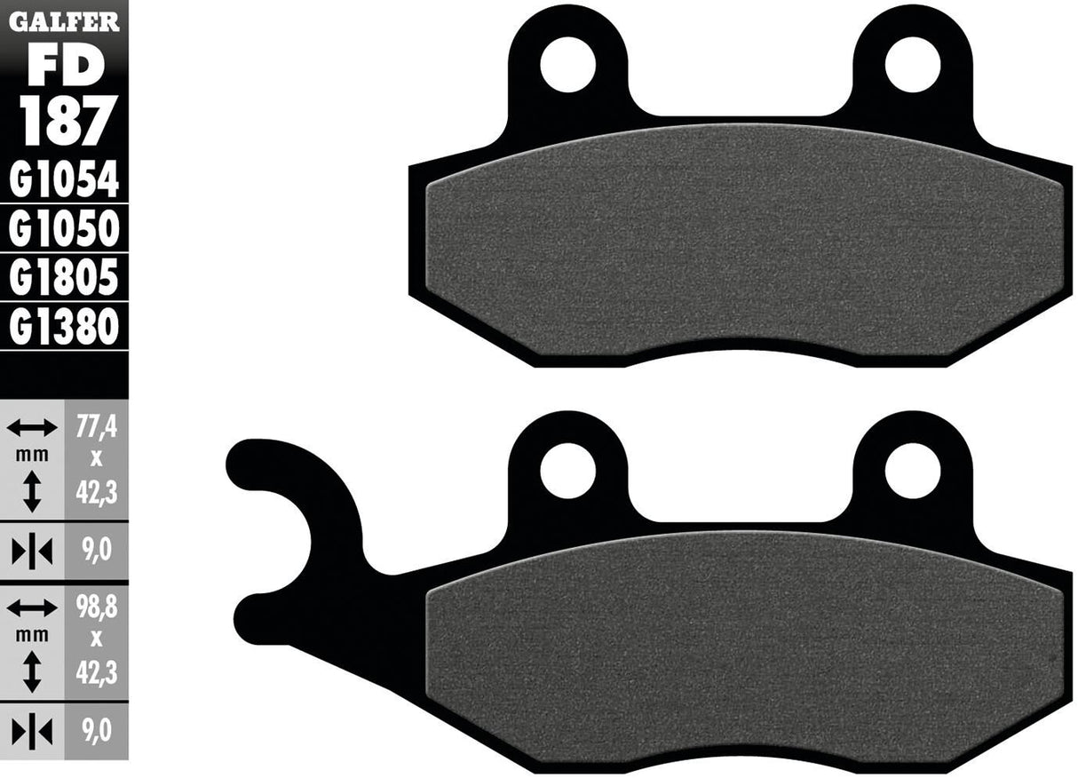 Galfer brake pads fd187 brake pad fd187 g1050 organic