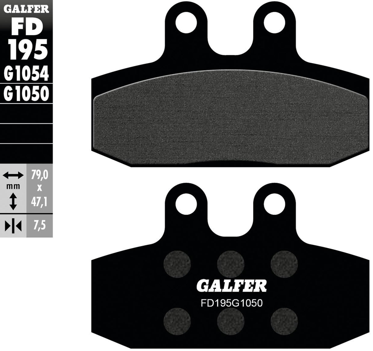 Galfer remblokken fd195 brake pad fd195 g1050 organic scooter
