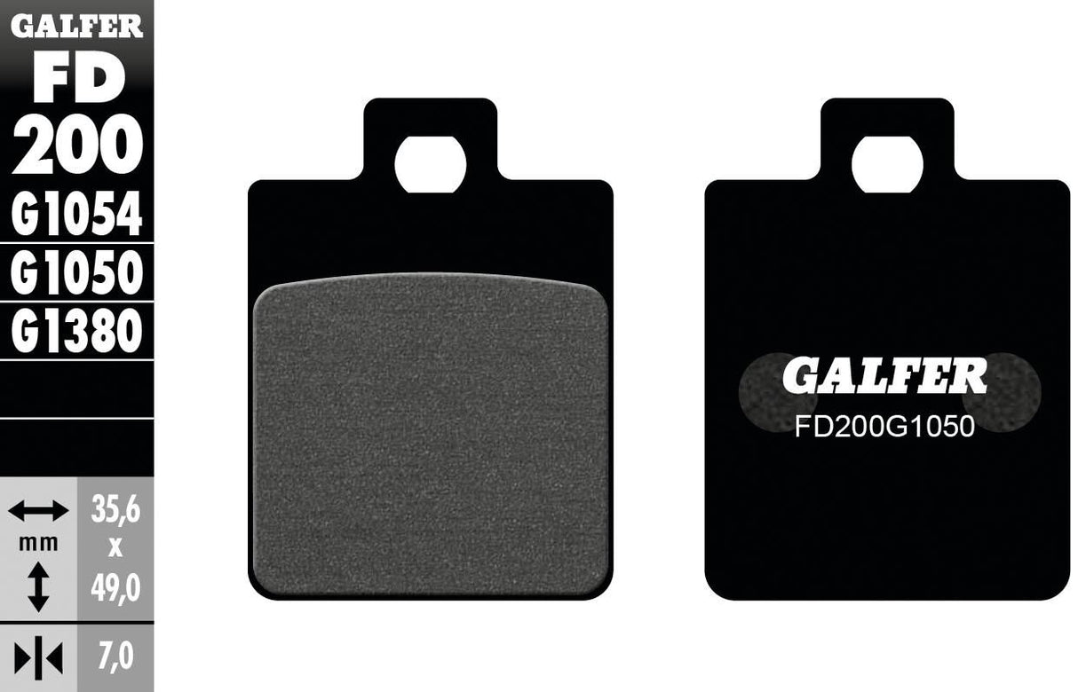 Galfer brake pads fd200 brake pad fd200 g1050 organic scooter