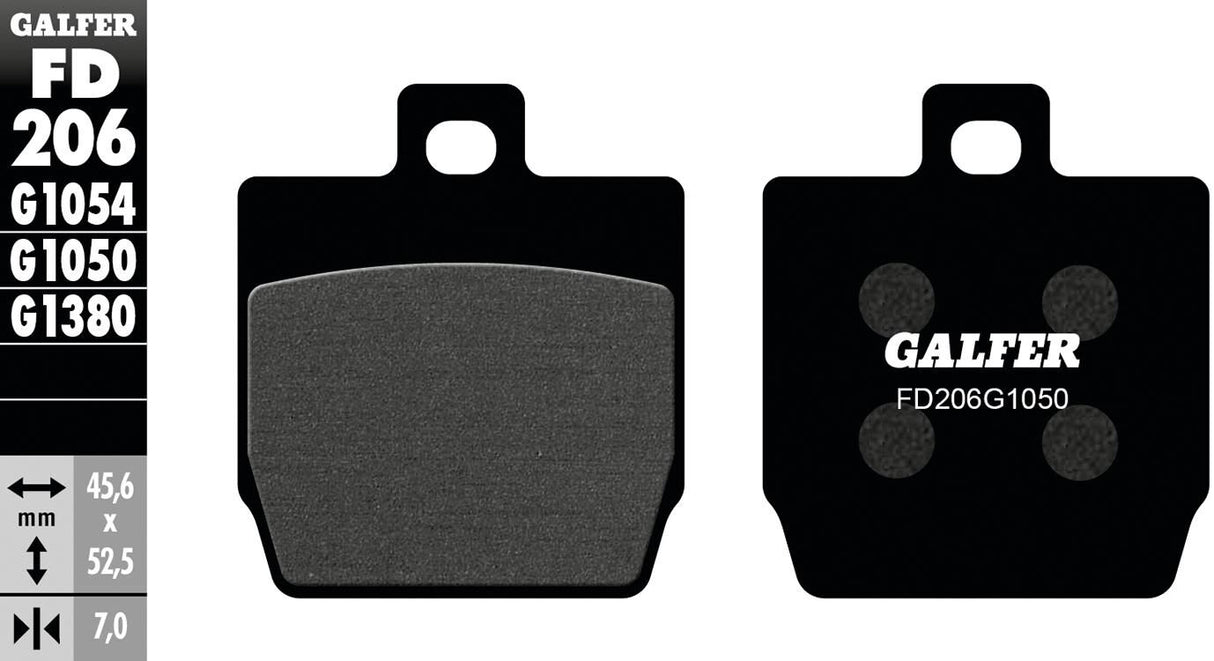 Galfer brake pads fd206 brake pad fd206 g1050 organic scooter