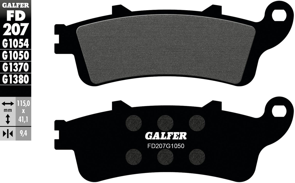 Galfer brake pads fd207 brake pad fd207 g1050 organic scooter
