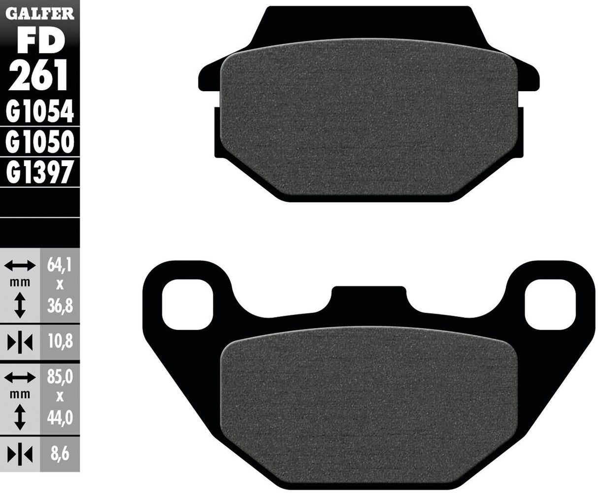 Galfer brake pads fd261 brake pad fd261 g1050 organic scooter