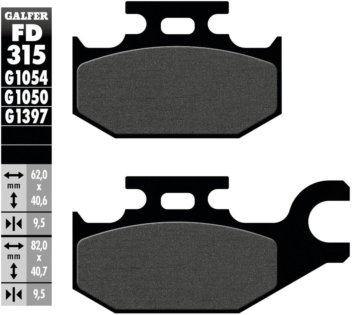 Galfer remblokken fd315 brake pad fd315 g1050 organic scooter