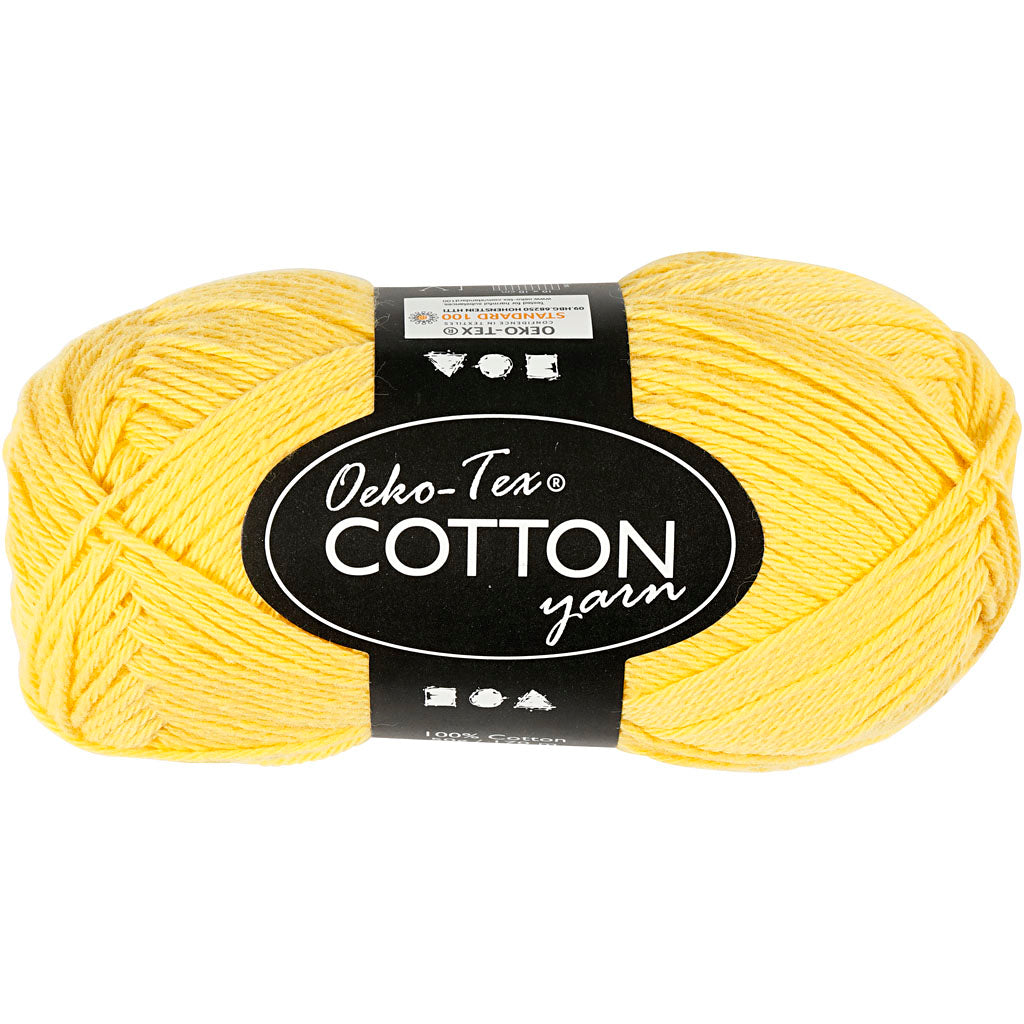 Cotton yarn, Yellow, 50g, 170m