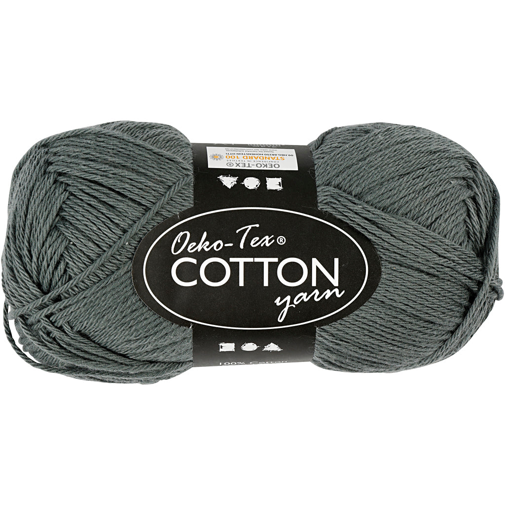Cotton yarn, Gray, 50g, 170m