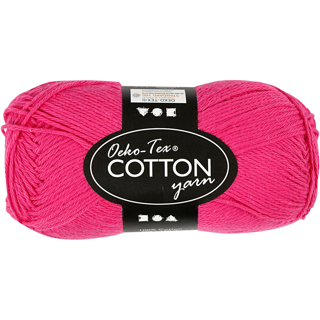 Cotton yarn, Pink, 50g, 170m