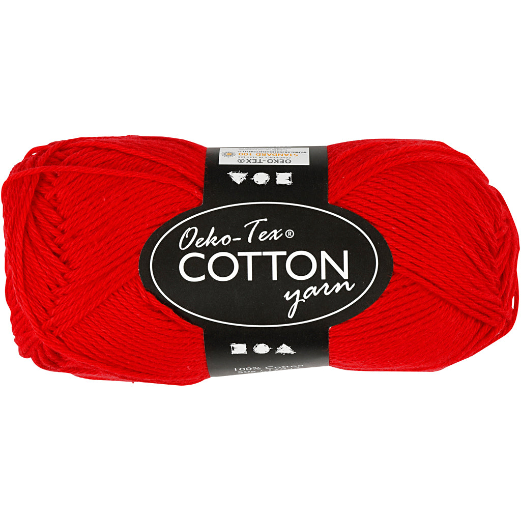 Cotton yarn, Dark red, 50g, 170m