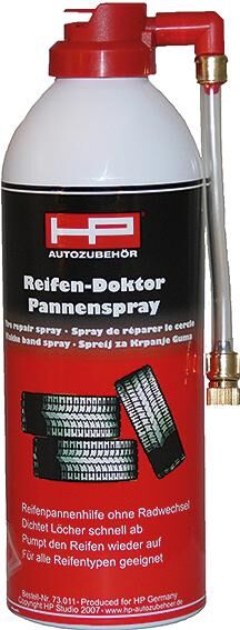 Hp bandendichterspray reifen-doktor tire sealant 400ml with brass valve