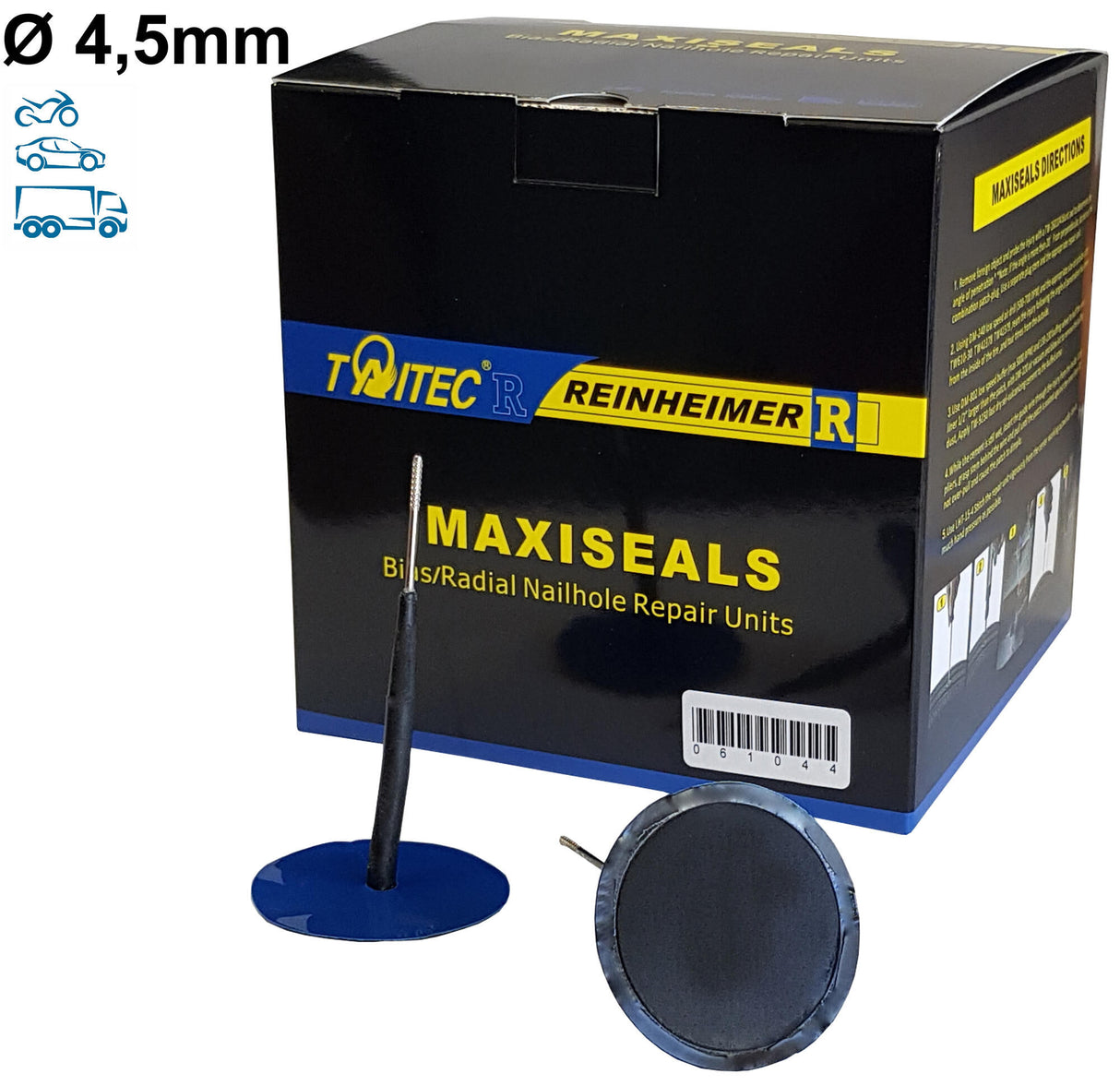 Reinheimer tire repair set maxi-seal repair probe set maxi-seal 4.5mm ve24pcs.